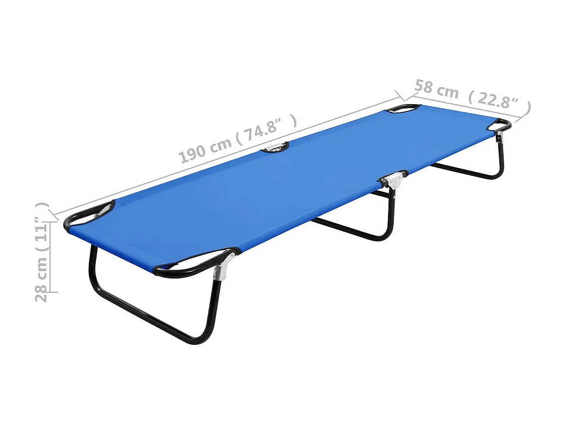 Transat chaise longue bain bleue 190 x 58 x 28 cm 02_0012865