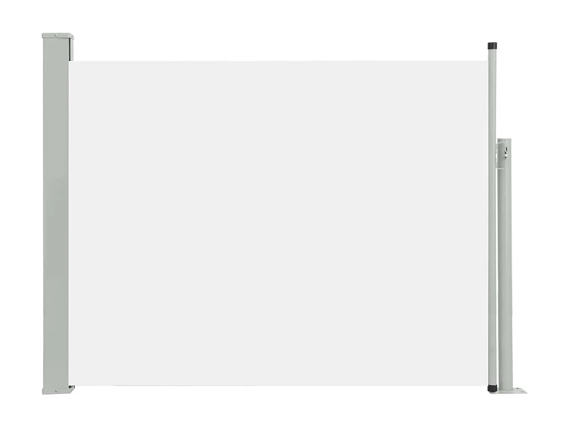 Toldo de protección lateral retráctil para terraza, jardín, terraza, balcón, protección visual 140 x 500 cm crema 02_0007253