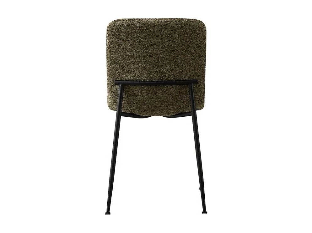 Cadeira 'ALICE' Bouclé Verde, dimensão H81.5 x L42 x P57, ideal para sua cozinha ou sala de jantar.
