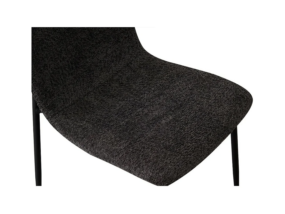 Stoel 'ALICE' Bouclé Grijs, afmeting H81,5 x B42 x D57, ideaal voor uw keuken of eetkamer.