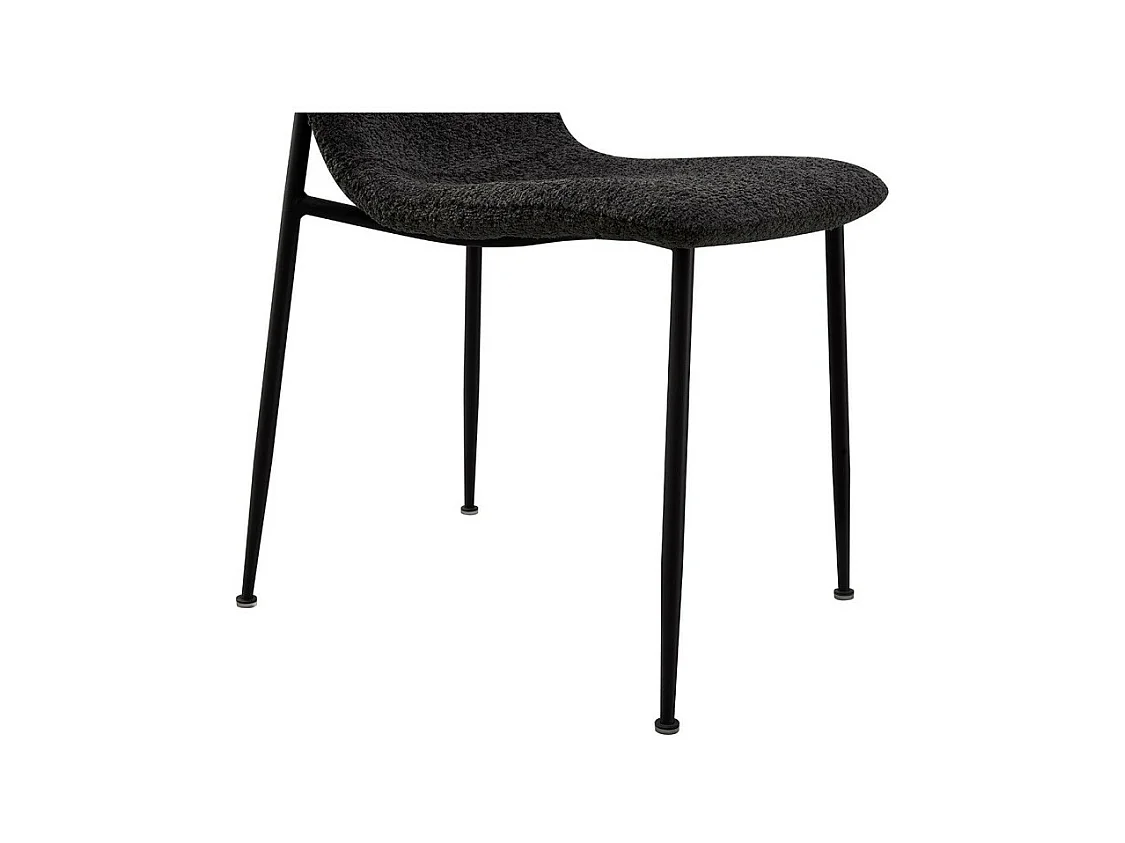 Stoel 'ALICE' Bouclé Grijs, afmeting H81,5 x B42 x D57, ideaal voor uw keuken of eetkamer.