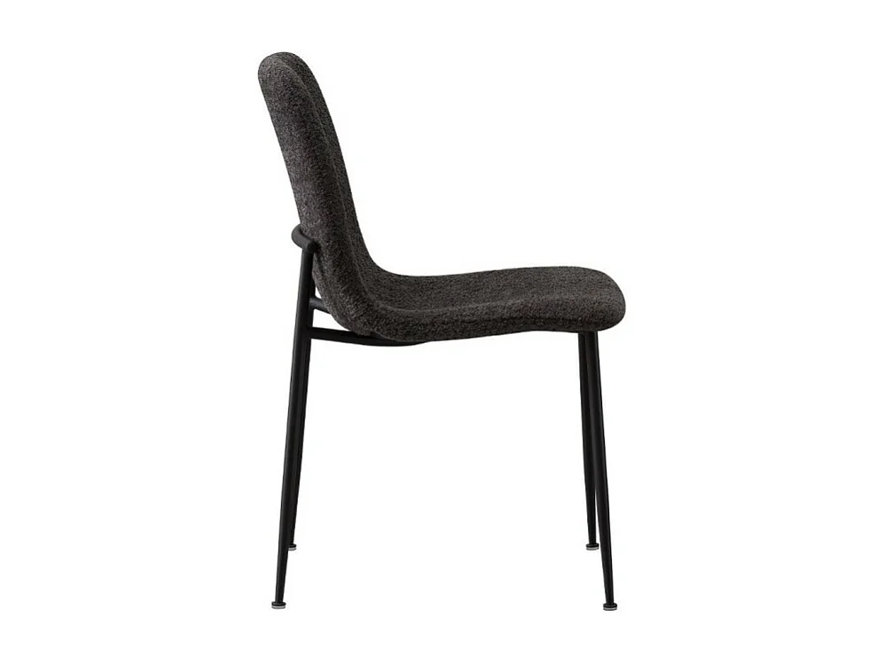 Cadeira 'ALICE' Bouclé Cinza, dimensões A81,5 x L42 x P57, ideal para sua cozinha ou sala de jantar.