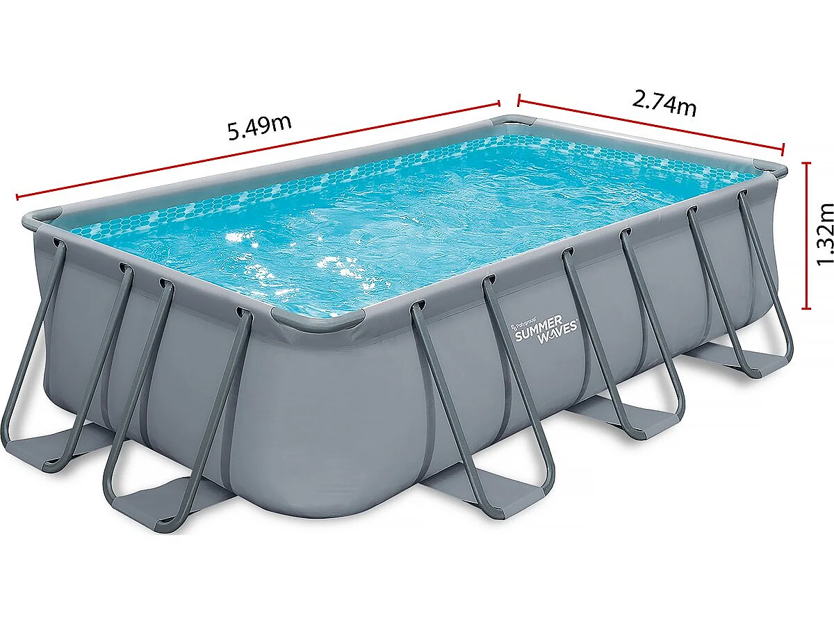 Piscine tubulaire LUDO 3 - 5.49 x 2.74 x 1.32 m - filtration à  sable 5,1m3/H