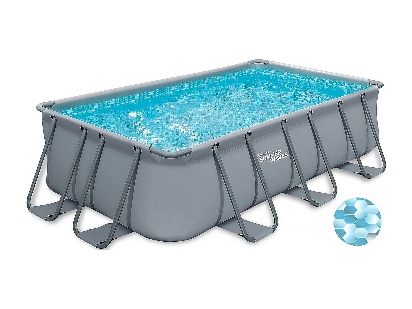 Piscine tubulaire LUDO 3 - 5.49 x 2.74 x 1.32 m - filtration à  sable 5,1m3/H