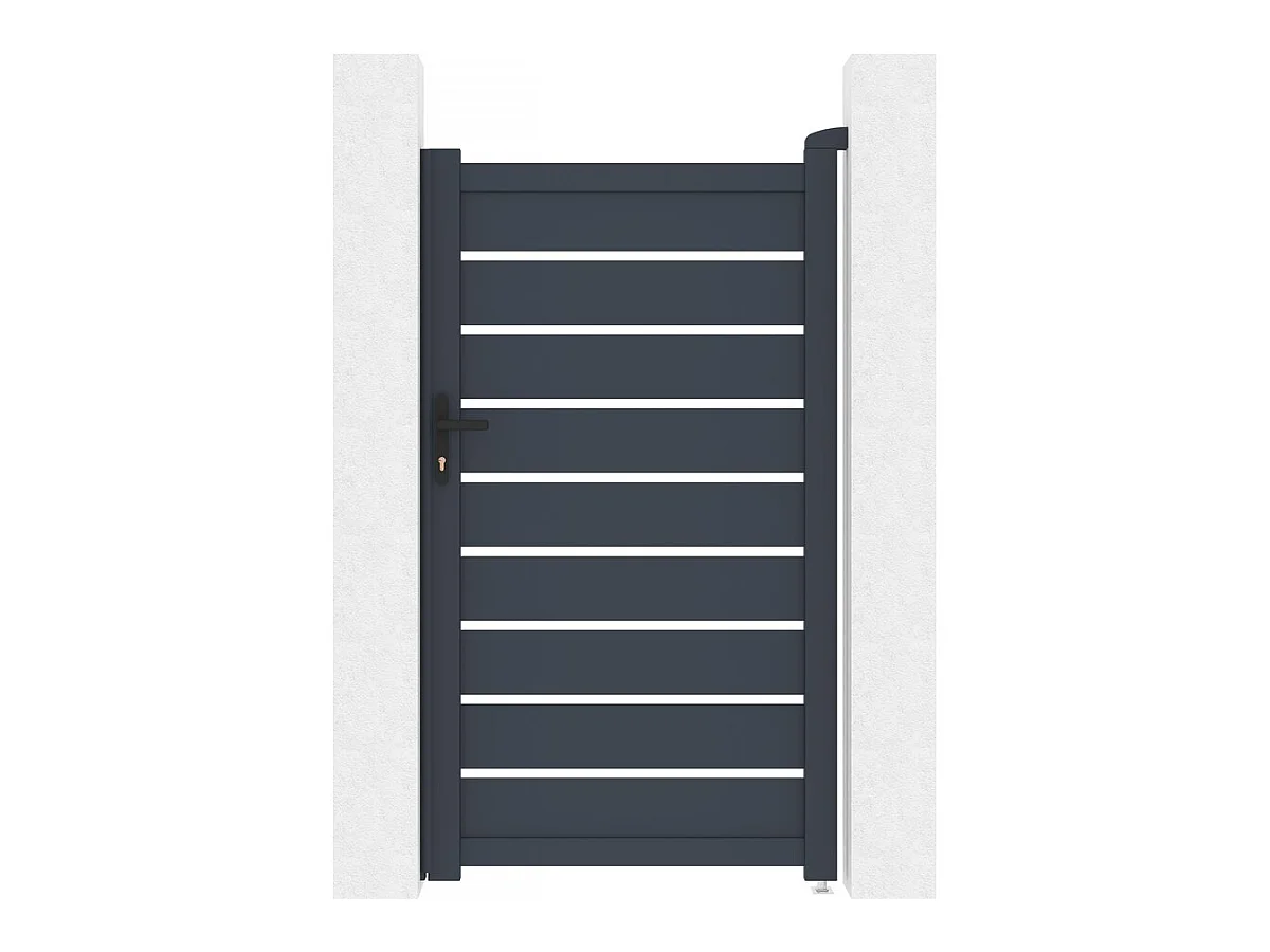 Portillon en aluminium  "Bastien" - 100 x 176 cm - Anthracite
