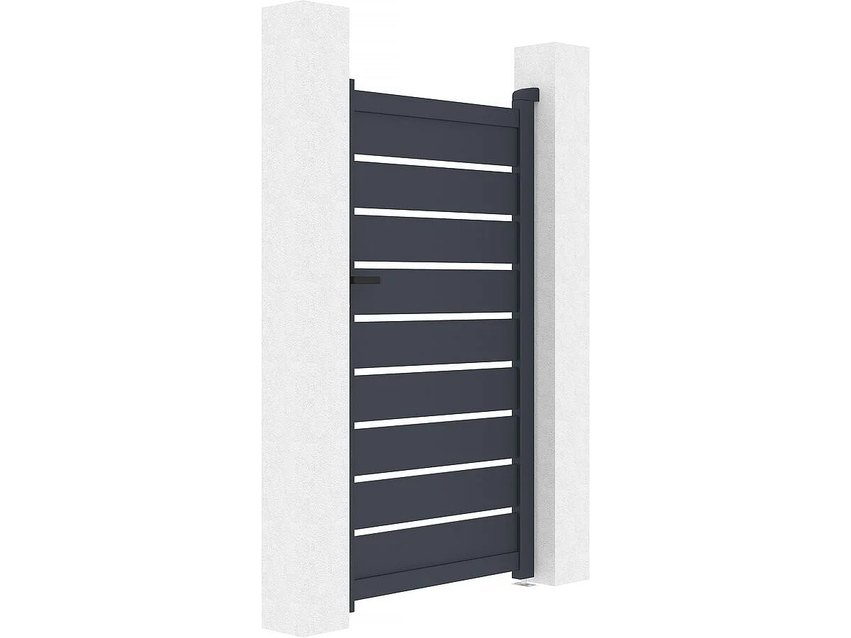 Portillon en aluminium  "Bastien" - 100 x 176 cm - Anthracite