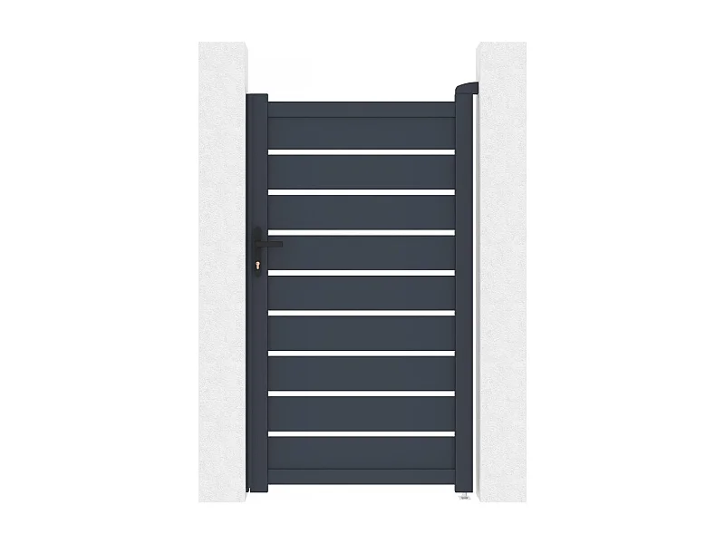 Portillon en aluminium  "Bastien" - 100 x 176 cm - Anthracite