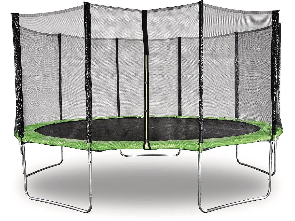 Cama Elástica de Jardim "Yoopi" Ø 4,60m Verde com Rede, Escada, Capa e Kit de Ancoragem