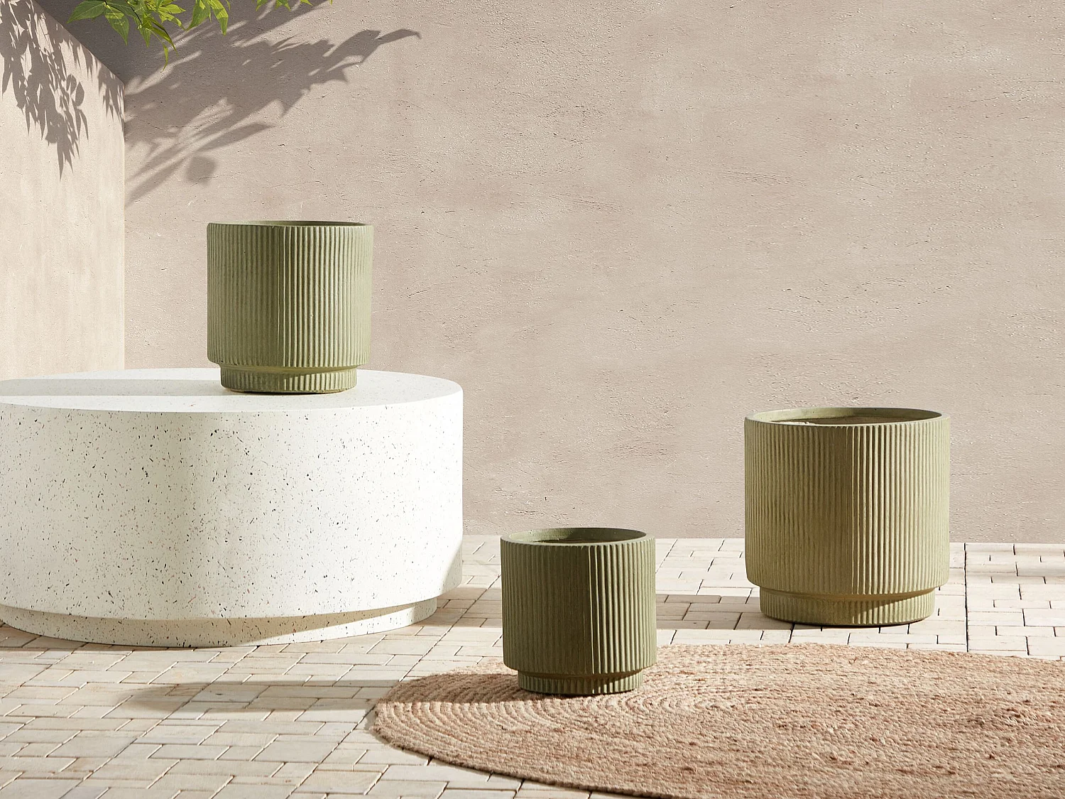 Blumenkübel DARIA Keramik 24 cm Olivgrün