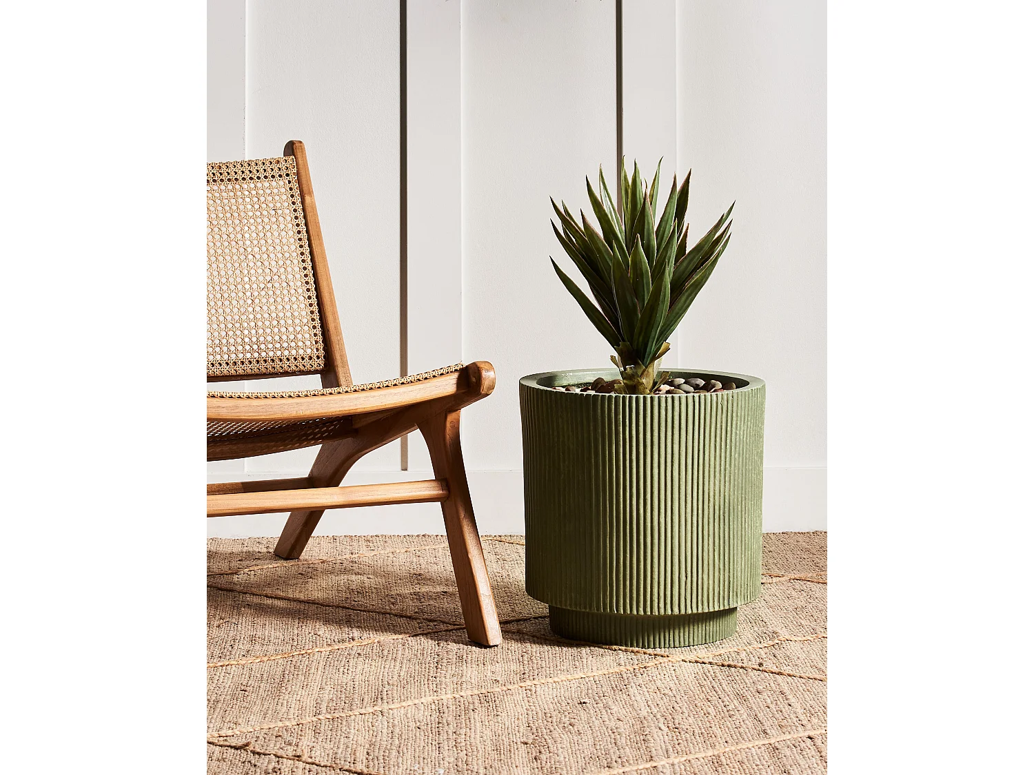 Cache-pot DARIA Céramique 37 cm Vert olive
