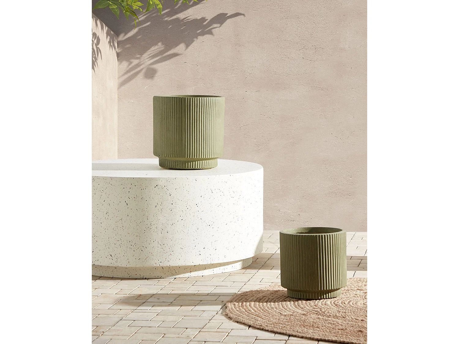 Cache-pot DARIA Céramique 30 cm Vert olive