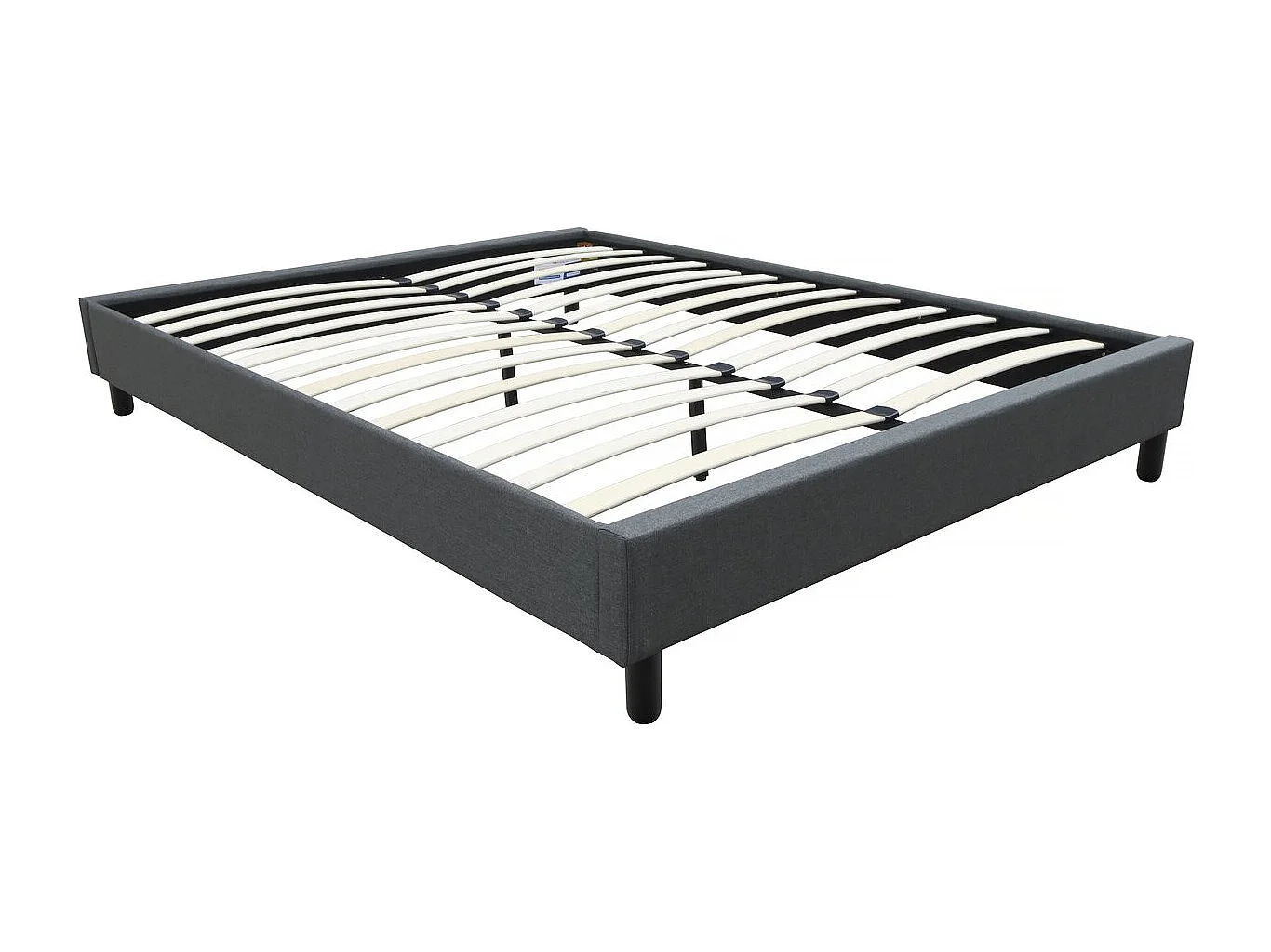 Podstawa łóżka z tkaniny „Andy” - 160 x 200 cm - Antracytowy szary