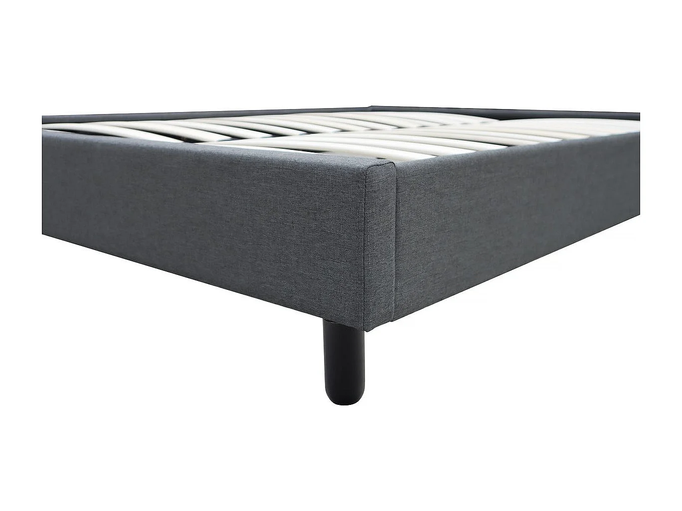Podstawa łóżka z tkaniny „Andy” - 160 x 200 cm - Antracytowy szary