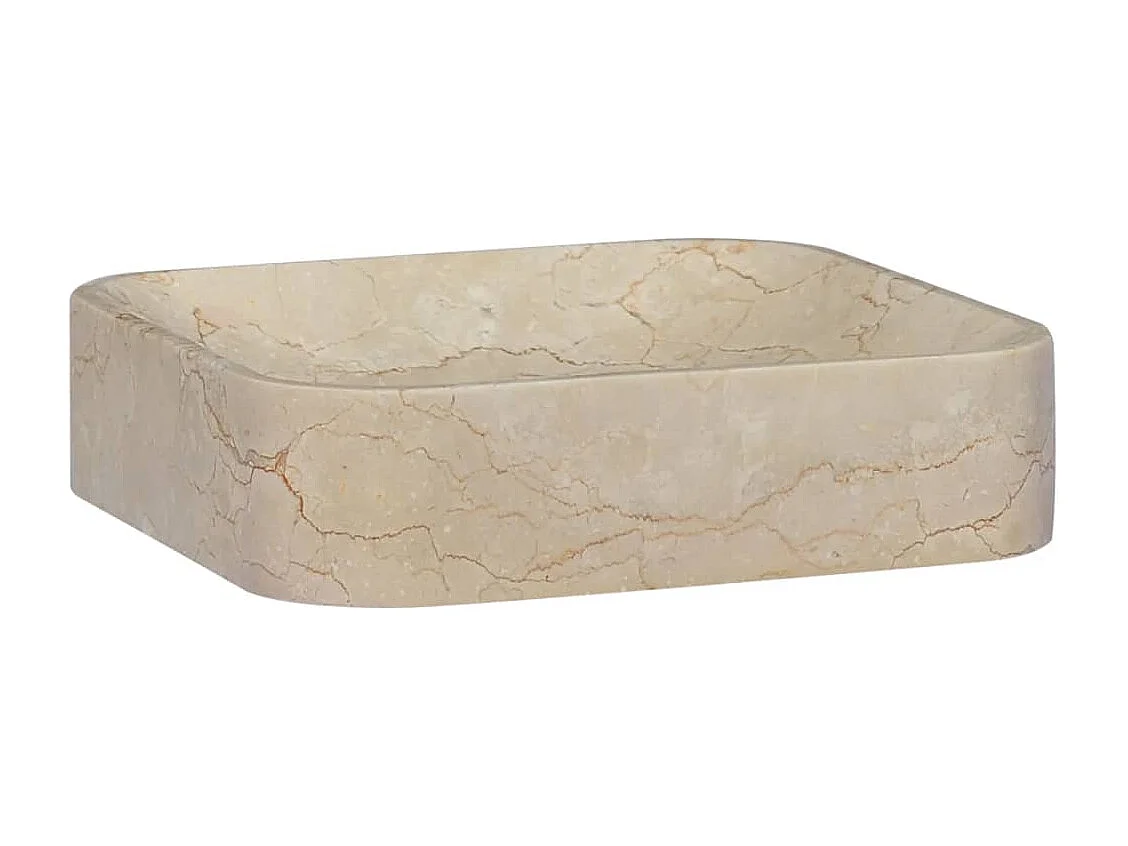 Lavabo fait à la crème 40 x 40 x 10 cm 02_0002824