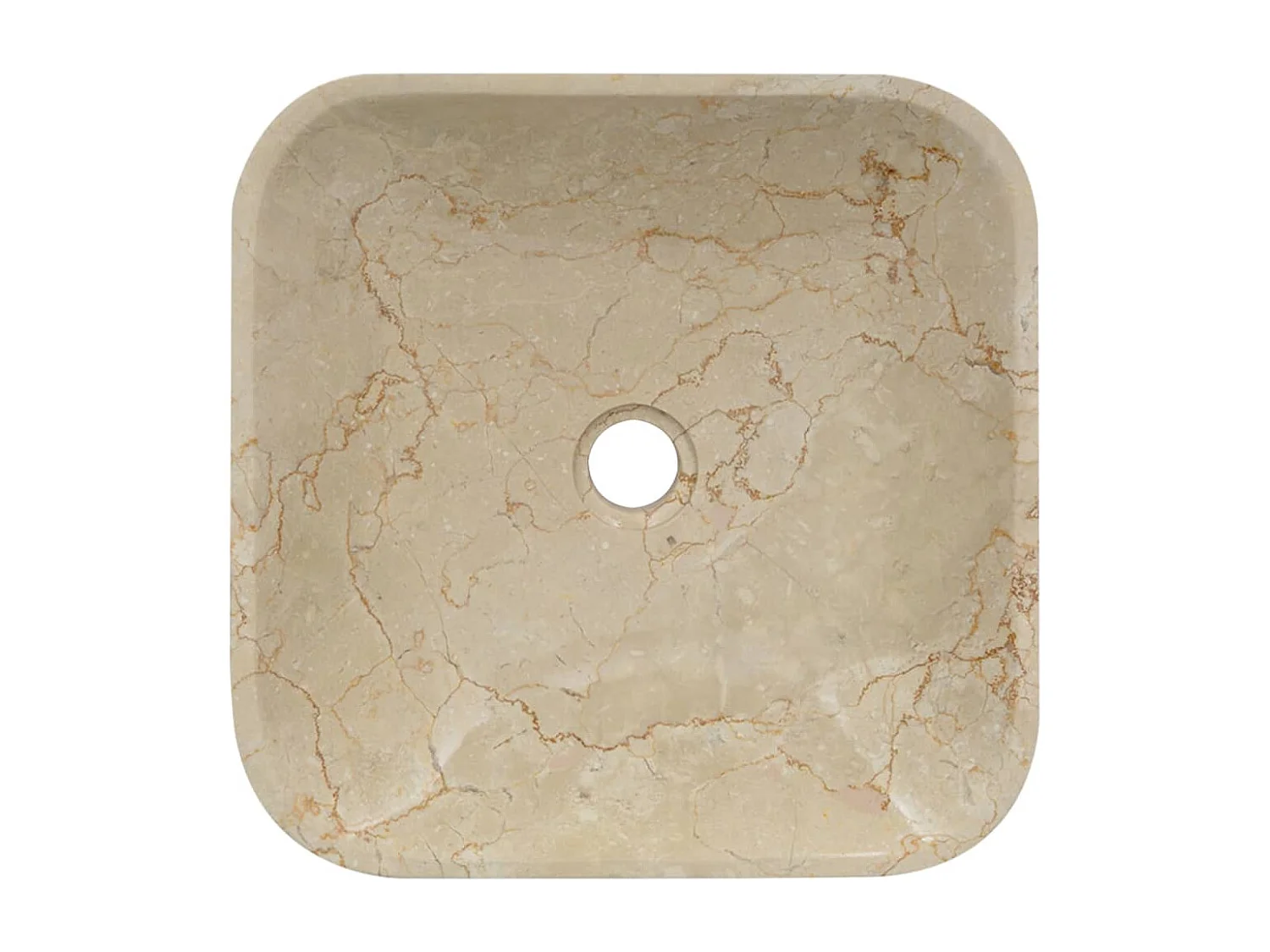 Lavabo fait à la crème 40 x 40 x 10 cm 02_0002824