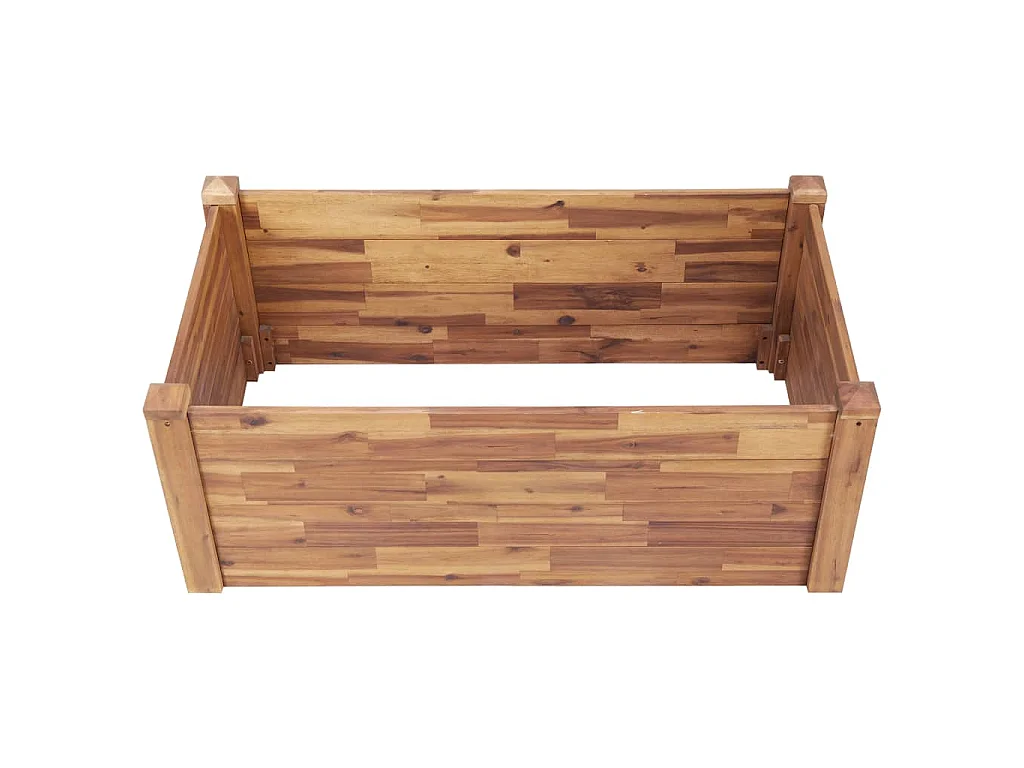 Fioriera rialzata per piante e fiori giardino 110 x 60 x 44 cm legno massello di acacia 02_0000984