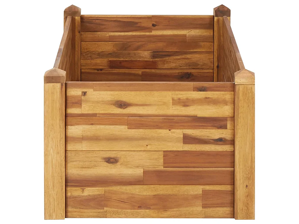 Fioriera rialzata per piante e fiori giardino 110 x 60 x 44 cm legno massello di acacia 02_0000984