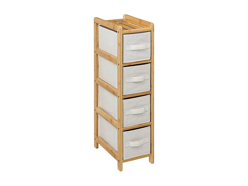 Meuble Étagère en Bambou avec 4 paniers H 78.5 cm