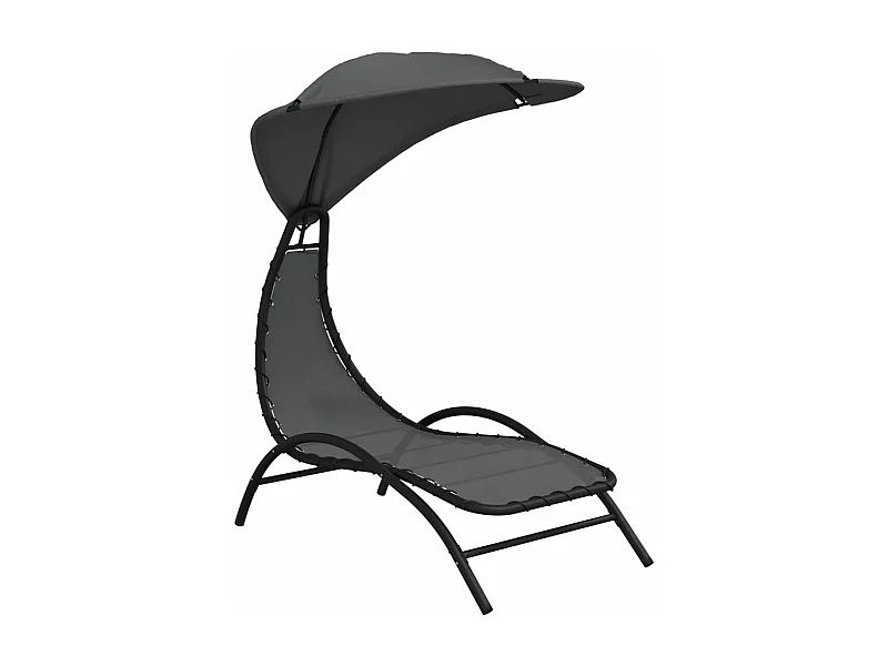 Transat chaise longue bain grise 167 x 80 x 195 cm 02_0012769