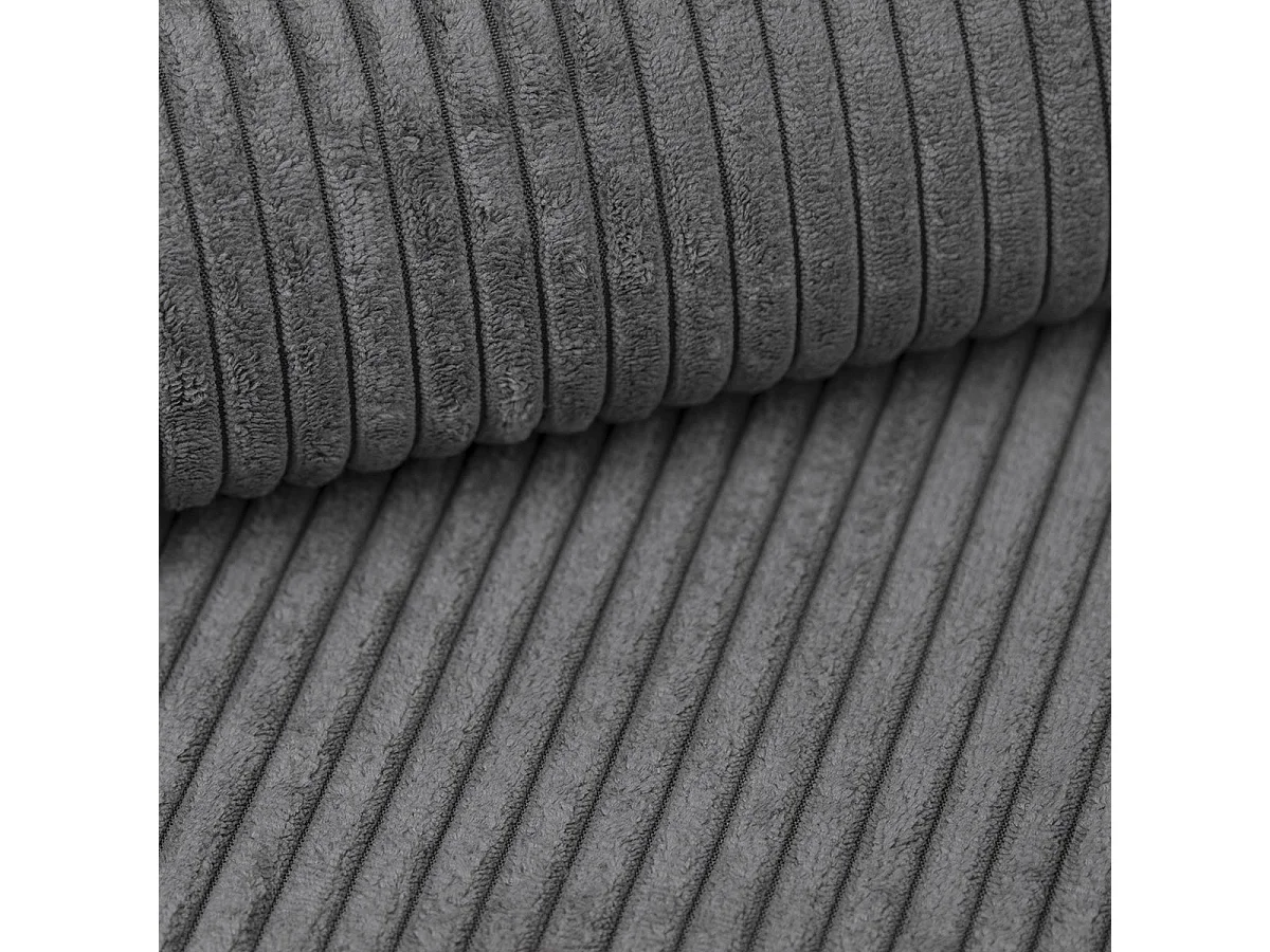 Canapé d'angle convertible 4 places avec coffre en velours gris