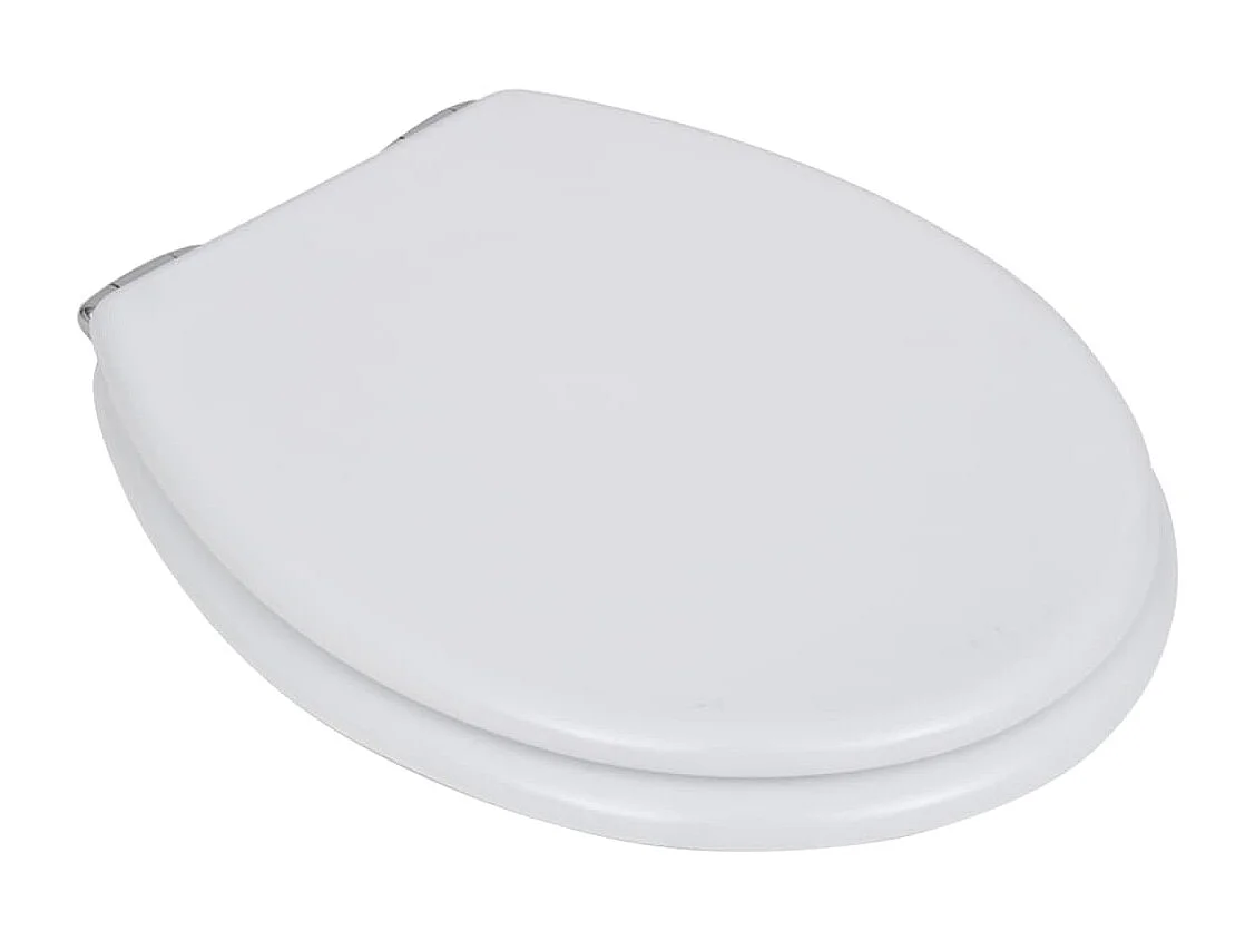 Sedile WC coperchio WC con coperchio in MDF chiusura rallentata bianco 02_0002875