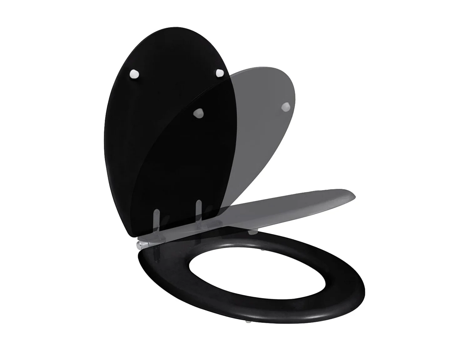 Siège de toilette abattant effet bois noire 45 x 36 x 5 cm 02_0002876