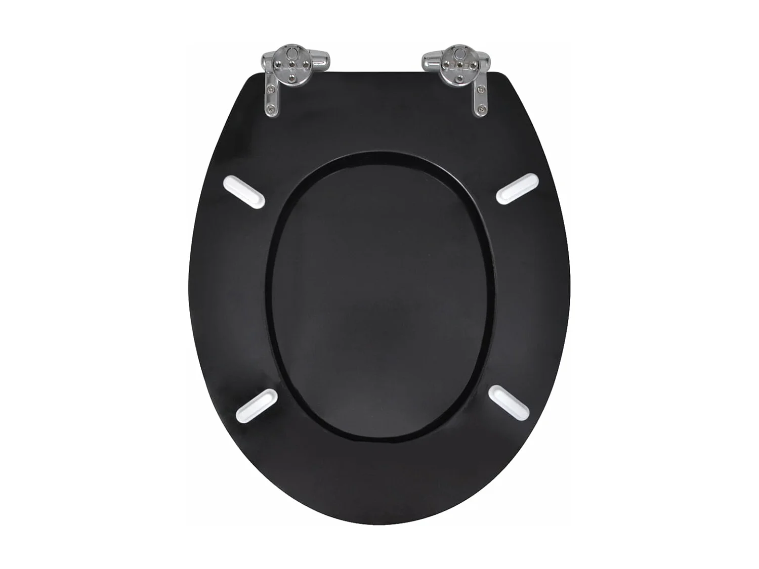Siège de toilette abattant effet bois noire 45 x 36 x 5 cm 02_0002876