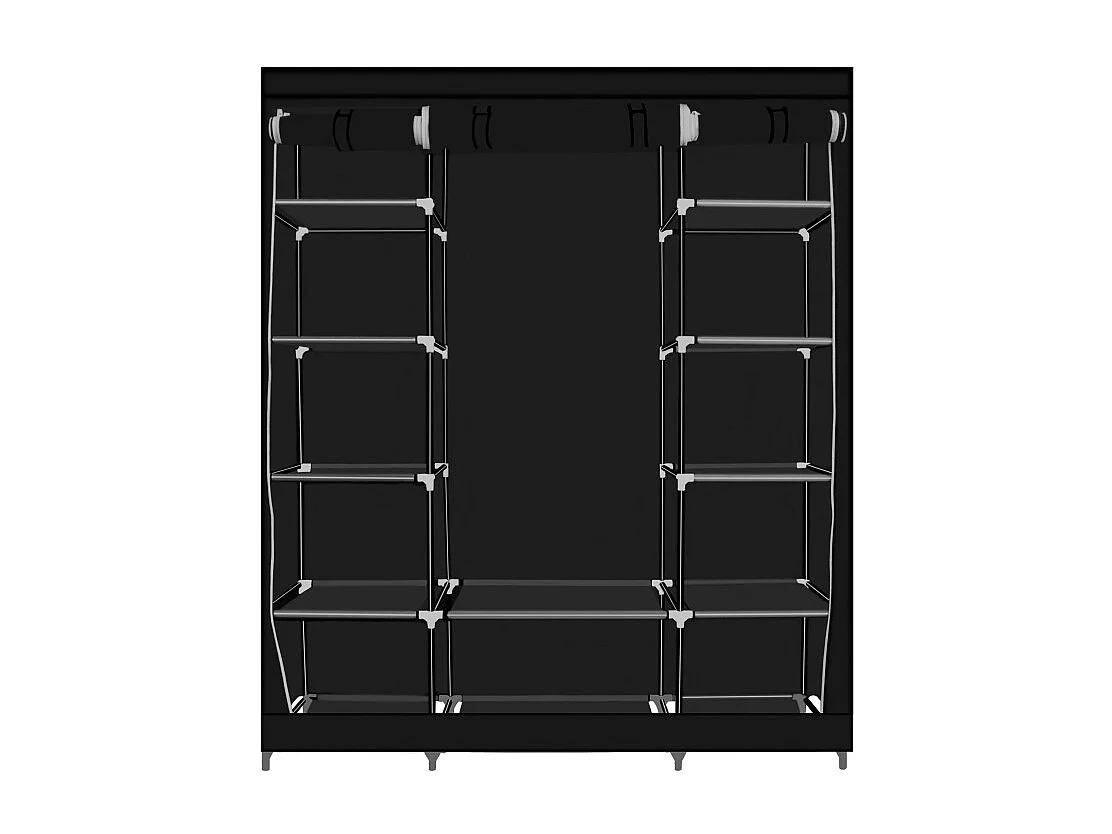 Herzberg HG-8009: Armoire de rangement - Grande Noire