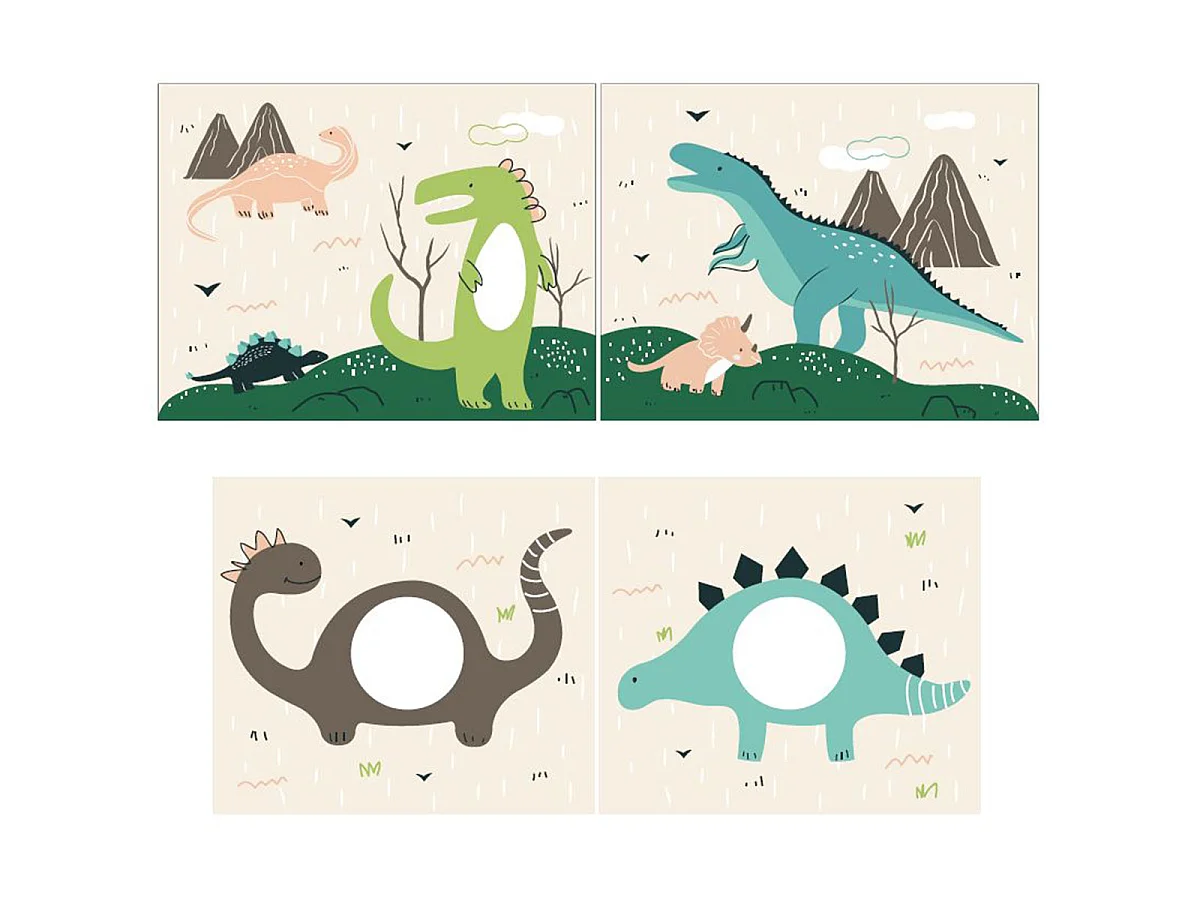 Lit Enfant Tente "Scott Dino" 90x200cm Blanc