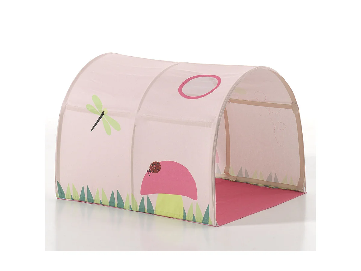 Lit Enfant Tente & Tunnel "Scott Spring" 90x200cm Blanc