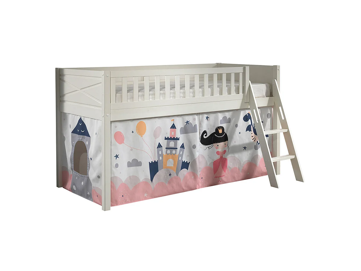 Lit Enfant Tente "Scott Princesse Sophie" 90x200cm Blanc