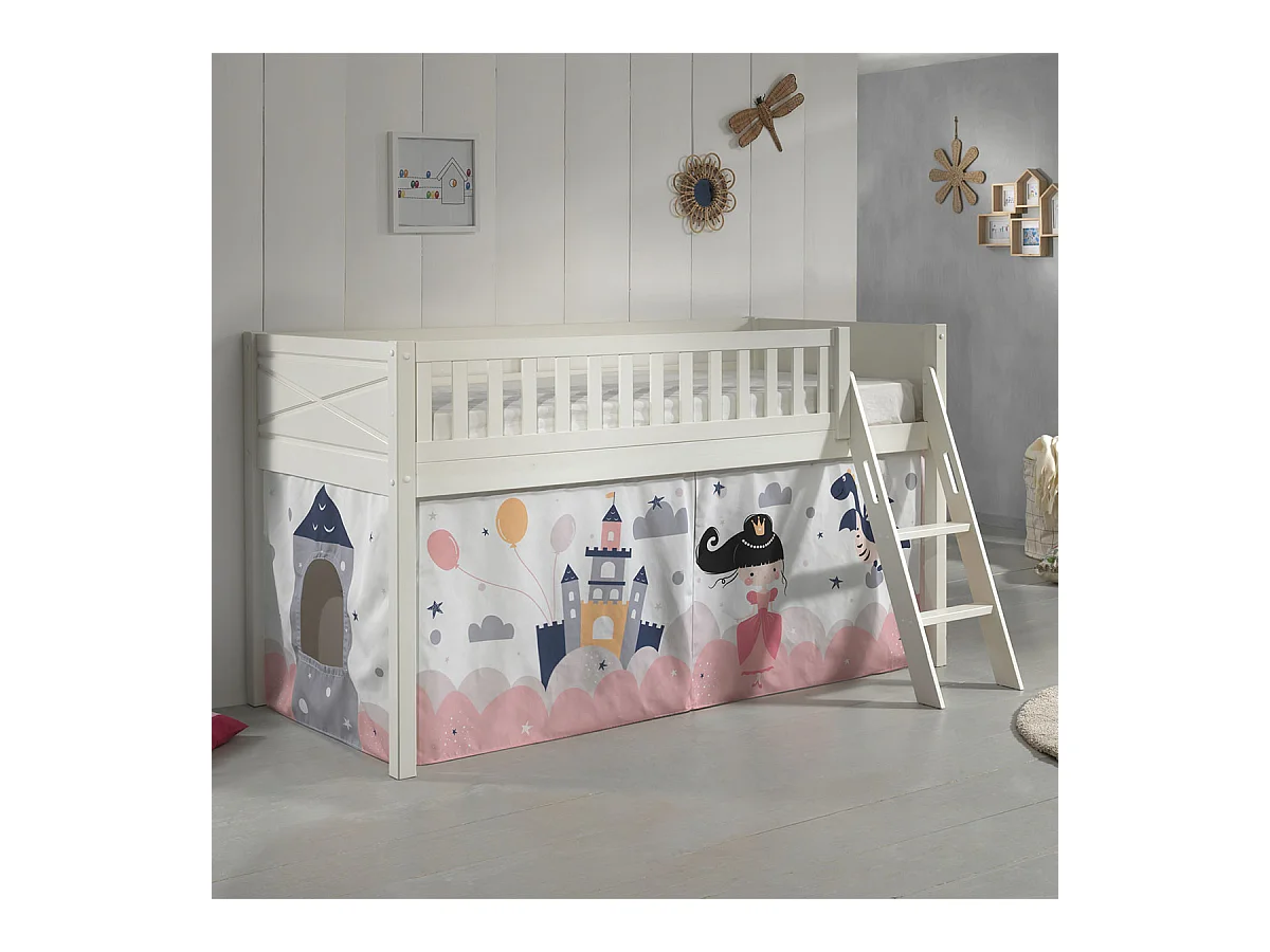 Lit Enfant Tente "Scott Princesse Sophie" 90x200cm Blanc