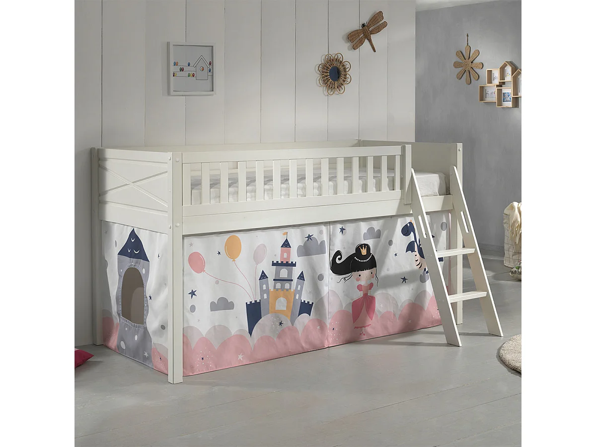 Lit Enfant Tente "Scott Princesse Sophie" 90x200cm Blanc