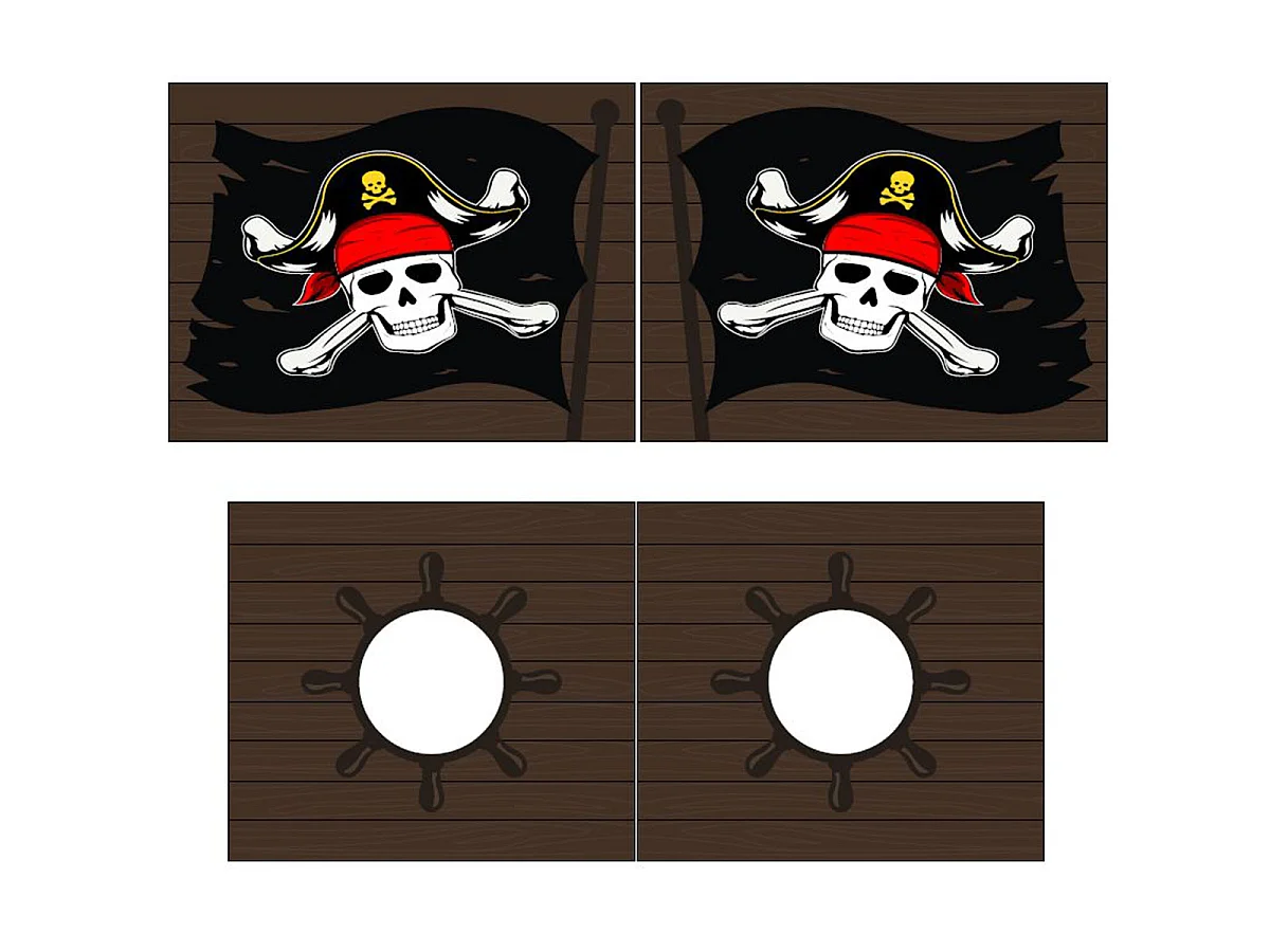 Lit Enfant Tente "Scott Caribian Pirates" 90x200cm Blanc