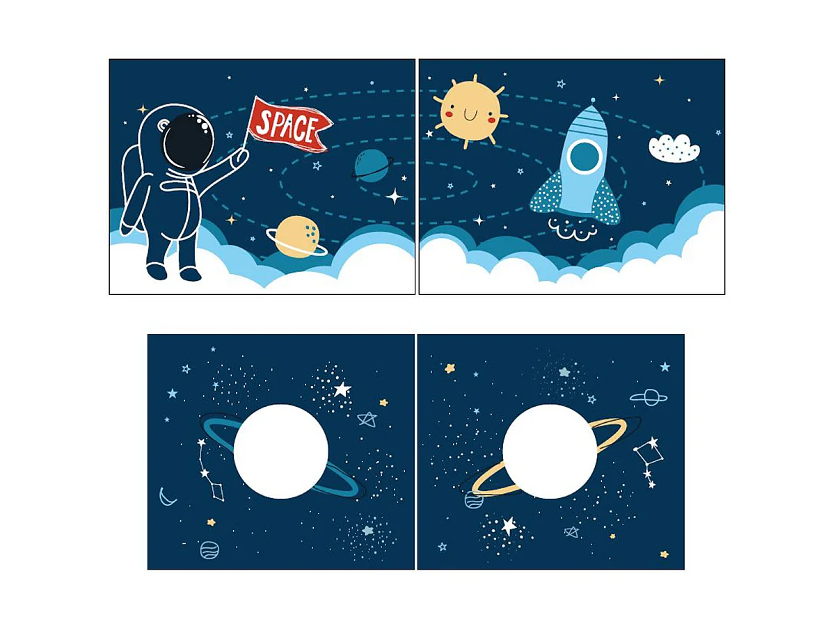 Lit Enfant Tente "Scott Space Shuttle" 90x200cm Blanc