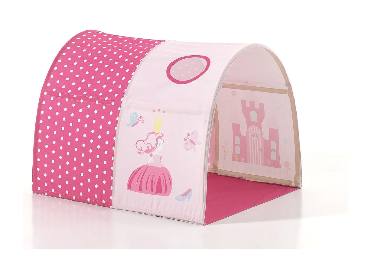 Letto a mezza altezza 90x200 con rete e rivestimento Principessa Vipack Scott Bianco