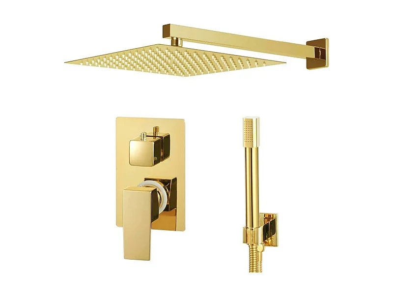 Conjunto completo sistema de chuveiro cabeça de chuveiro aço inoxidável dourado 02_0003106
