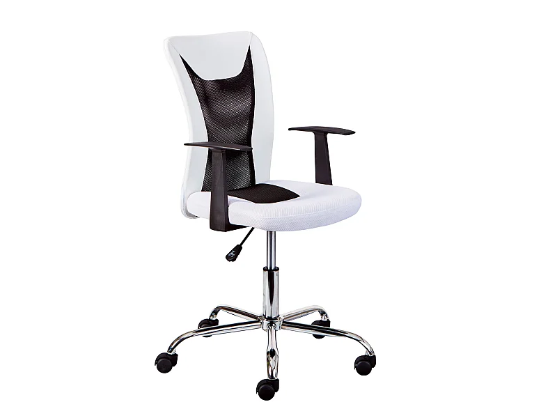 Chaise de bureau réglable blanche en maille - FT12073