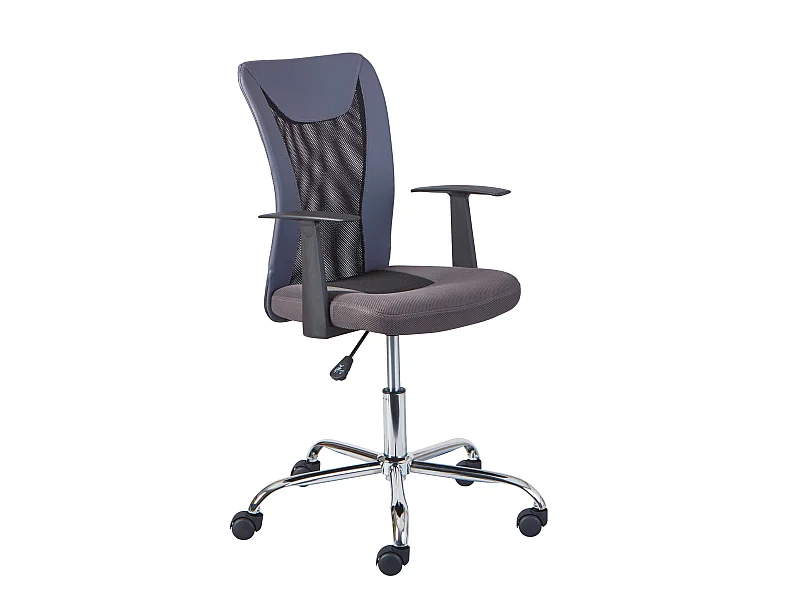 Chaise de bureau réglable grise en maille - FT12073