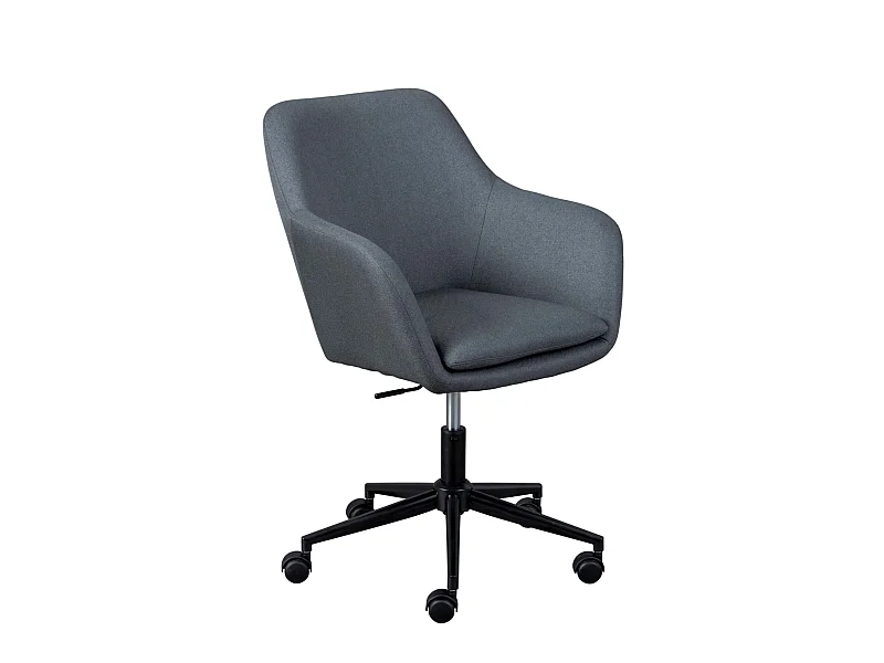Fauteuil de bureau réglable en tissu gris - FT12068