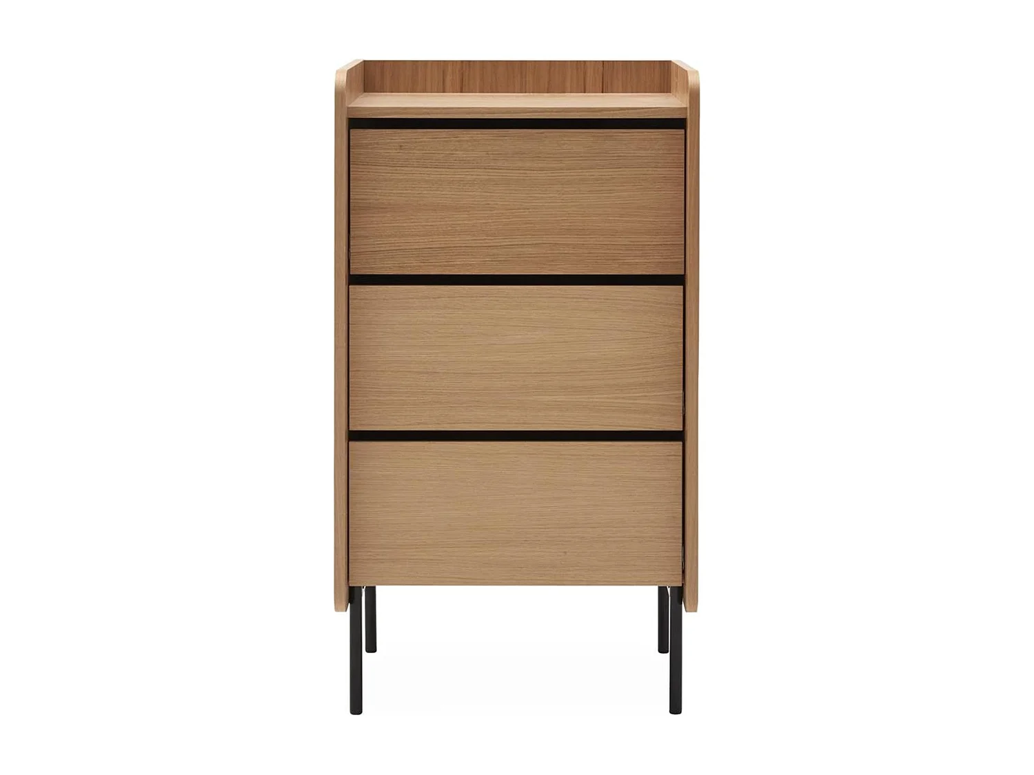 Commode 3 tiroirs avec pieds en métal noir - CO0081