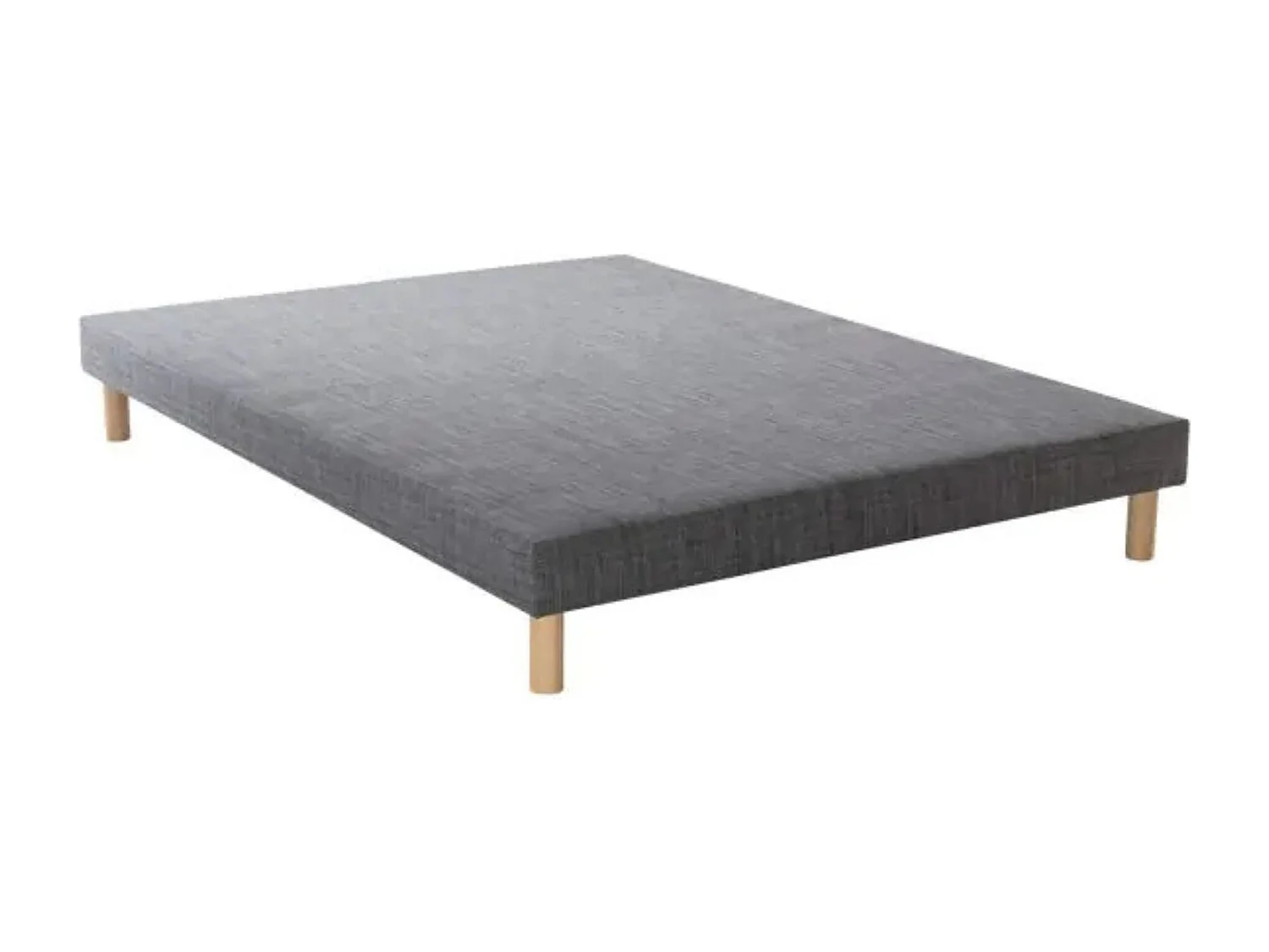 Ensemble sommier déco 160x200 + tête de lit gris orage 180 Terre de Nuit
