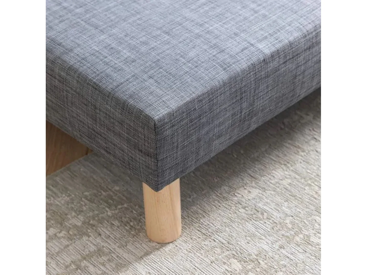 Ensemble sommier déco 160x200 + tête de lit gris orage 180 Terre de Nuit