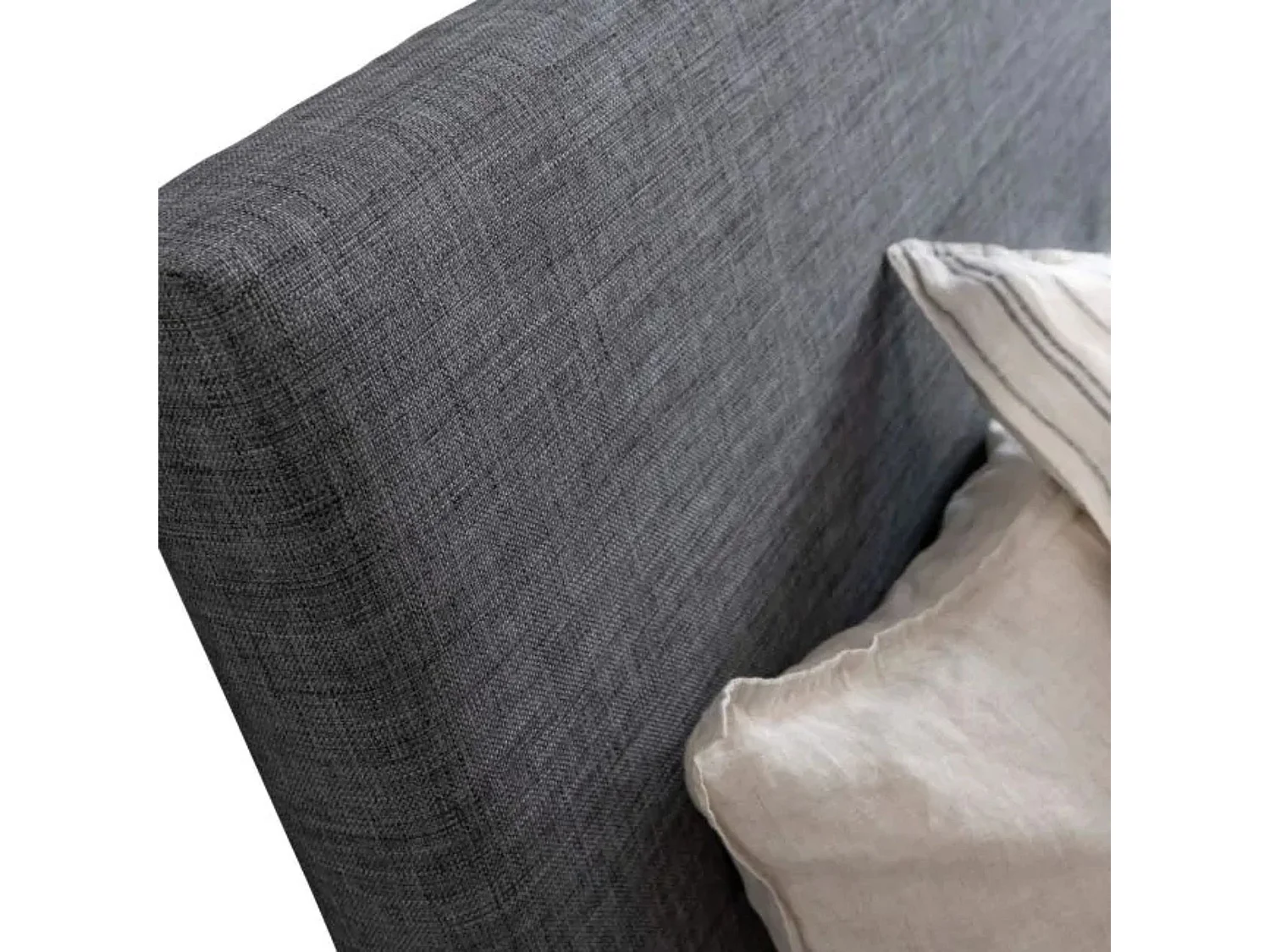 Ensemble sommier déco 160x200 + tête de lit gris orage 180 Terre de Nuit