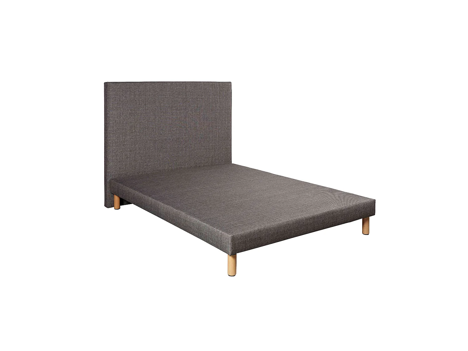 Ensemble sommier déco 140x200 + tête de lit gris orage 160 Terre de Nuit