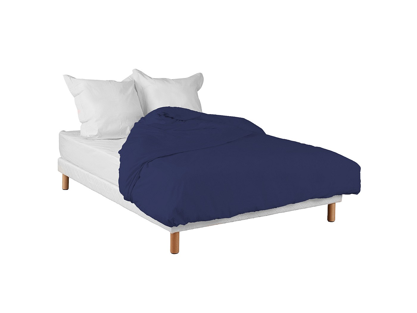 Housse de couette bleu marine 100% coton 140x200