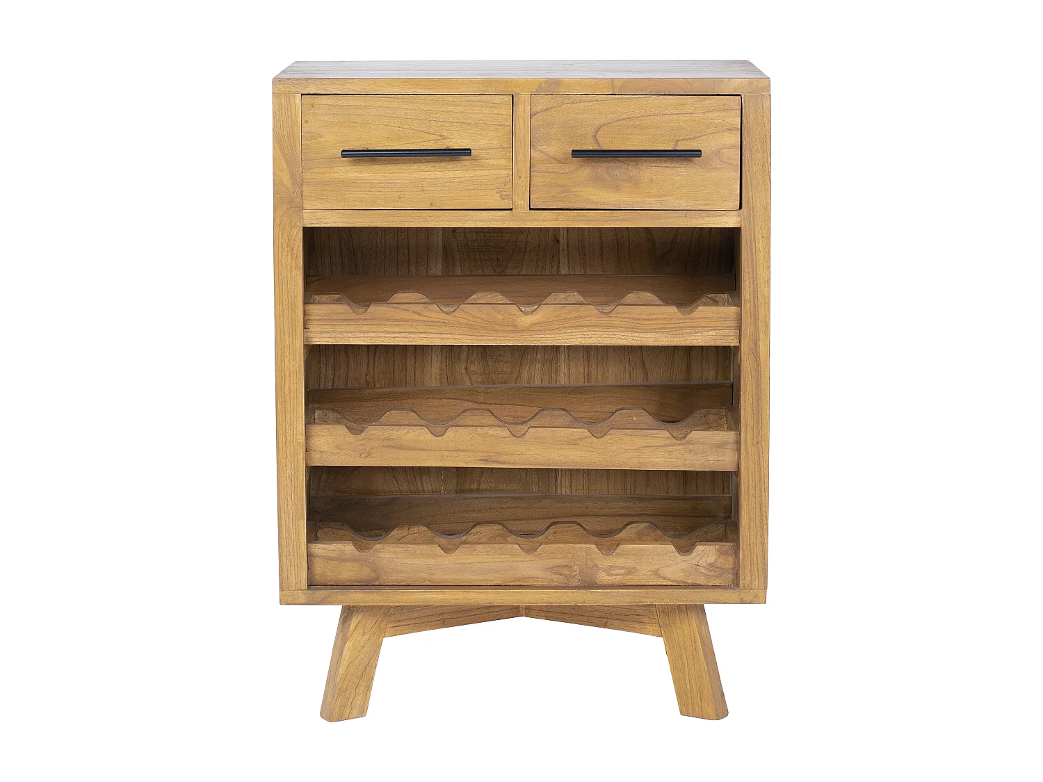 Flaschenregal - Vintage - Mindi-Holz - für 15 Flaschen - 60 x 35 x 80 cm - AVEIRO