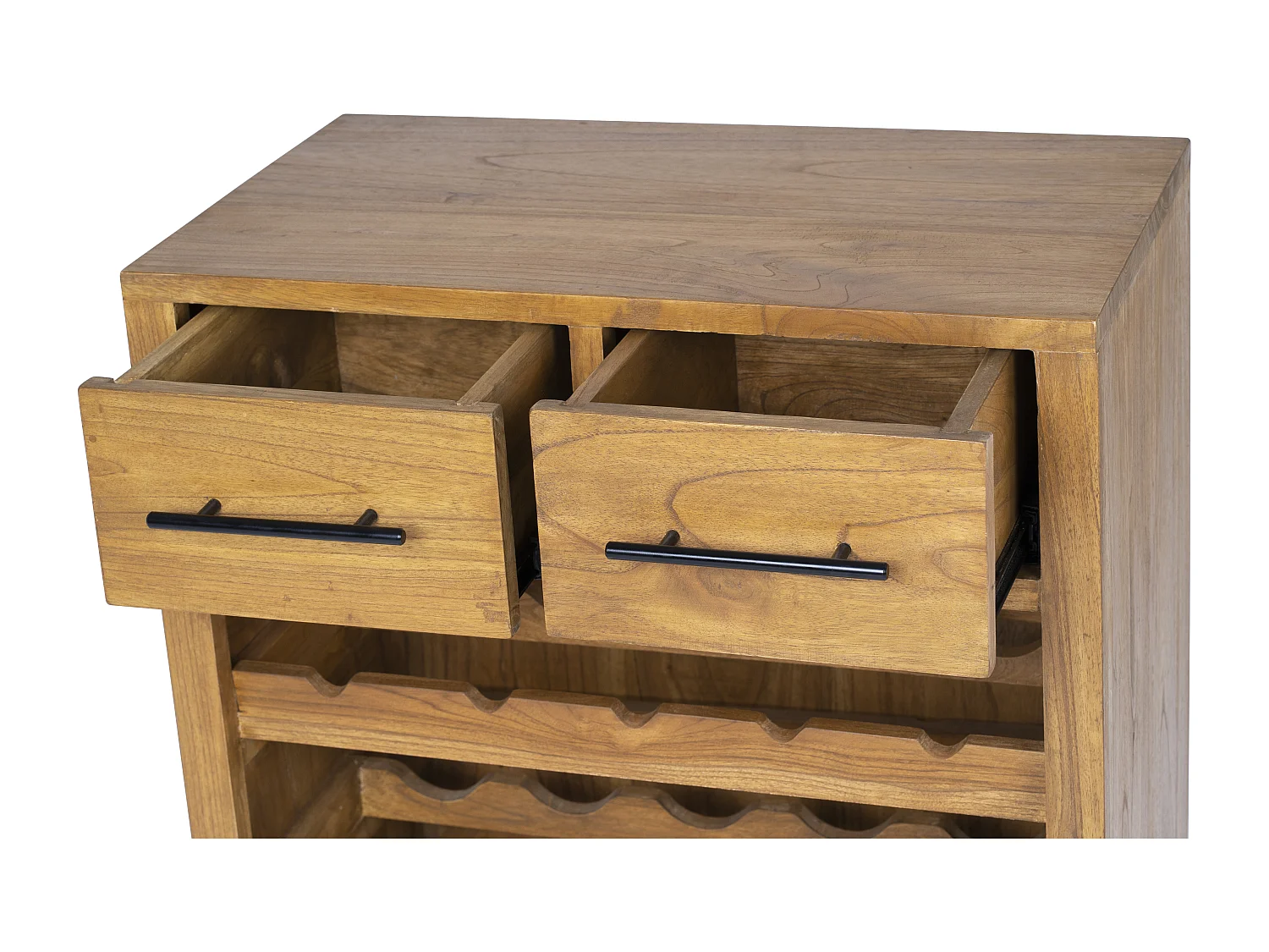 Flaschenregal - Vintage - Mindi-Holz - für 15 Flaschen - 60 x 35 x 80 cm - AVEIRO