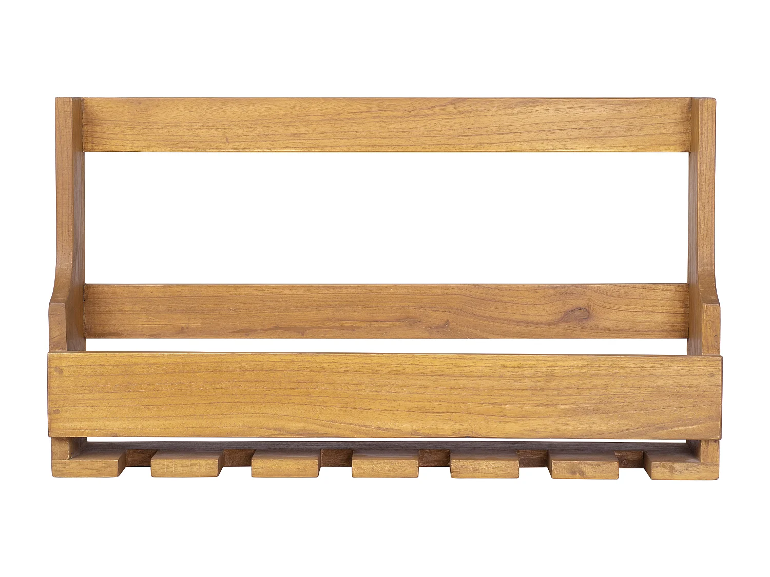 Flessen- en glazenrek met vintage-stijl voor aan de wand - Mindihout - L70 x D15 x H40 cm - VIDAGO