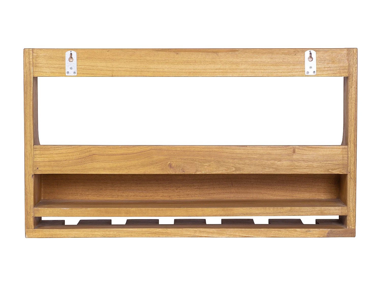 Flessen- en glazenrek met vintage-stijl voor aan de wand - Mindihout - L70 x D15 x H40 cm - VIDAGO